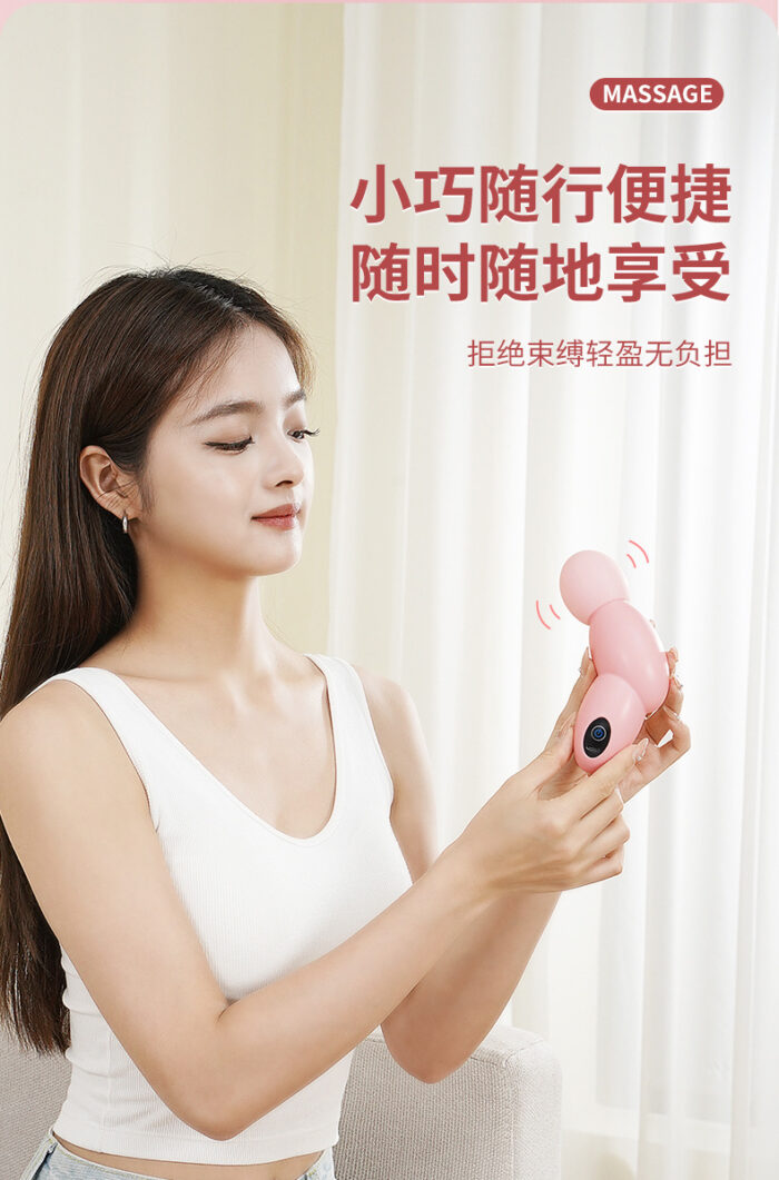 迷你筋膜枪硅胶小型按摩器多功能强震电动女生便携放松mini颈膜抢